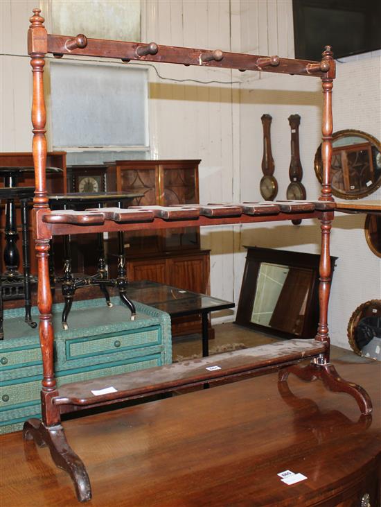 Mahogany boot rack